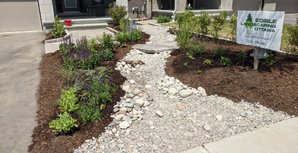 mixed use front yard makeover