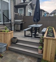 composite deck with gardens